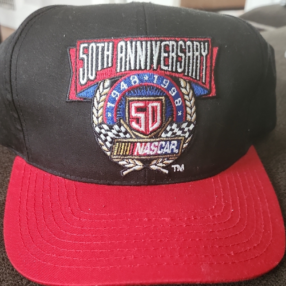 NASCAR 50th Anniversary Black and Red Vintage SNAPBACK
